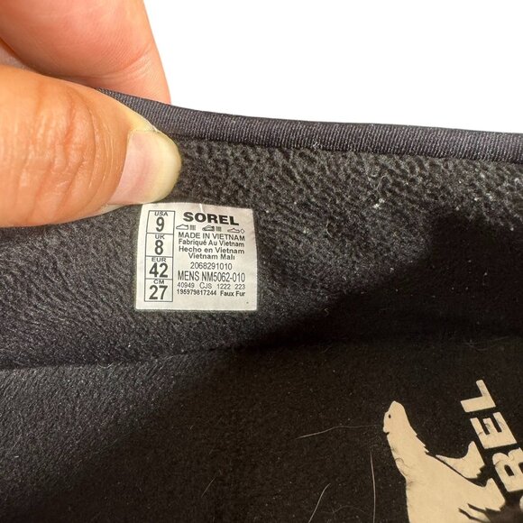 Sorel Men's Black Ona RMX Puffy Slip-On Sneakers Slippers, Size 9 - Picture 7 of 9